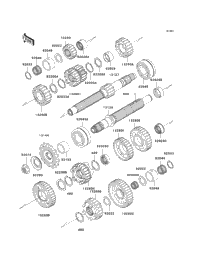 2000 Kawasaki NINJA ZX-12R (ZX1200-A1) Transmission