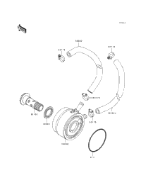 1993 Kawasaki NINJA ZX-7 (ZX750-L1) Oil Cooler | Babbitts Kawasaki
