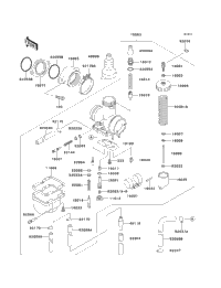 パーツ KA 1994 Kawasaki BAYOU 220 (KLF220-A7) Carburetor | Babbitts Kawasaki