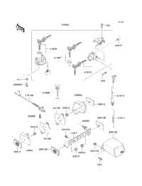 専用セット 1999 Kawasaki NINJA ZX-7R (ZX750-P4) Ignition Switch/Locks