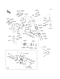 断面 Kawasaki Motorcycle 1994 OEM Parts Diagram for AIR CLEANER