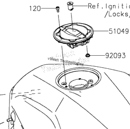 2019 Kawasaki Z400 (ER400DKF) Fuel Tank | Babbitts Kawasaki Parts