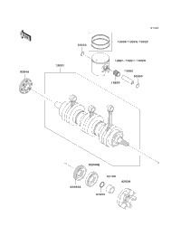 1996 Kawasaki JET SKI 1100 ZXI (JH1100-A1) Crankshaft/Piston(S