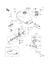 2000 Kawasaki ZR-7 (ZR750-F2) Fuel Tank | Babbitts Kawasaki Parts