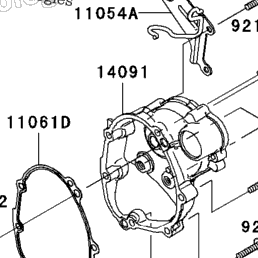 2008 Kawasaki NINJA ZX-10R (ZX1000E8F) Engine Cover(S) | Babbitts
