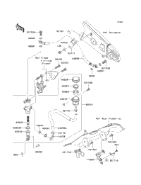 2008 Kawasaki NINJA ZX-6R (ZX600P8FA) Rear Master Cylinder