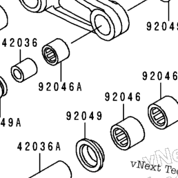 1996 Kawasaki KX80 (KX80-R6) Rear Suspension | Babbitts Kawasaki