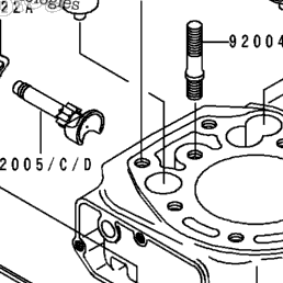 1989 Kawasaki KDX200 (KDX200-E1) Cylinder Head/Cylinder | Babbitts