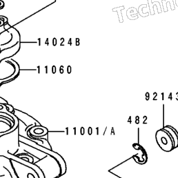 1989 Kawasaki KDX200 (KDX200-E1) Cylinder Head/Cylinder | Babbitts