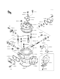 1990 Kawasaki KDX200 (KDX200-E2) Side Cover/Chain Case