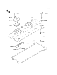 2000 Kawasaki NINJA ZX-12R (ZX1200-A1) Cylinder Head Cover