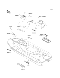 1998 Kawasaki JET SKI 1100 STX (JT1100-B1) Decals (Jt1100-B1