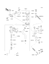 1995 Kawasaki NINJA ZX-11 (ZX1100-D3) Rear Master Cylinder