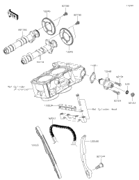 2016 Kawasaki NINJA 300 (EX300AGFA) Camshaft(S)/Tensioner