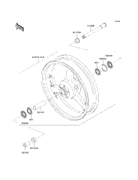 2001 Kawasaki NINJA ZX-6R (ZX600-J2) Front Wheel | Babbitts