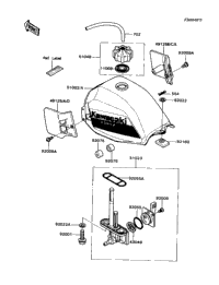 1989 Kawasaki KD80X (KD80-N2) Fuel Tank | Babbitts Kawasaki Parts
