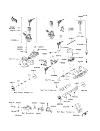 2012 Kawasaki Z1000 (ZR1000DCF) Ignition Switch/Locks/Reflectors