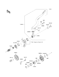 2014 Kawasaki KX250F (KX250ZEF) Kickstarter Mechanism | Babbitts