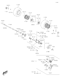 2019 Kawasaki KFX90 (KSF90AKF) Rear Hub | Babbitts Kawasaki Parts