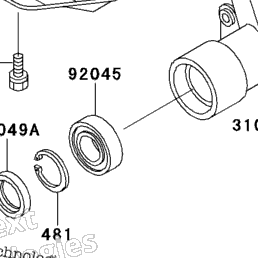 1993 Kawasaki BAYOU 220 (KLF220-A6) Rear Axle | Babbitts Kawasaki