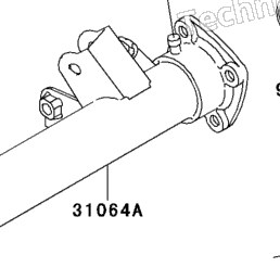 1993 Kawasaki BAYOU 220 (KLF220-A6) Rear Axle | Babbitts Kawasaki