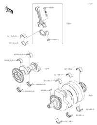 パーツ ahaha7056 2017 Kawasaki NINJA 300 ABS (EX300BHFA) Crankshaft