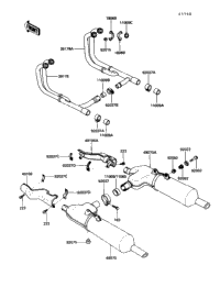 ケイ様 Kawasaki Motorcycle 1993 OEM Parts Diagram for Swing Arm