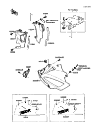 日本初の 1989 Kawasaki NINJA 750R (ZX750-F3) Cowling Lowers 書
