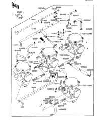 1984 Kawasaki GPz (ZX550-A1) Carburetor Assy | Babbitts Yamaha