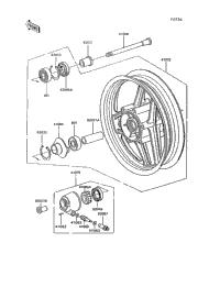 1992 Kawasaki CONCOURS (ZG1000-A7) Front Wheel (Zg1000-A7/A8