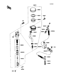 1990 Kawasaki ZX-10 (ZX1000-B3) Rear Master Cylinder | Babbitts