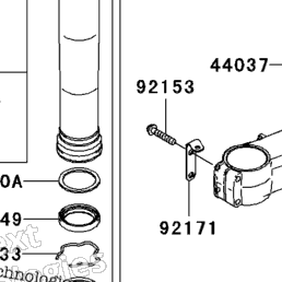 2007 Kawasaki NINJA ZX-10R (ZX1000D7F) Front Fork | Babbitts