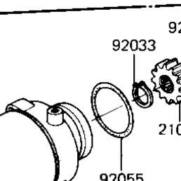 1984 Kawasaki LTD Shaft (ZN700-A1) Starter Motor/Starter Clutch