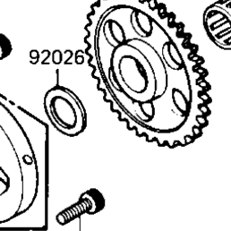 1984 Kawasaki LTD Shaft (ZN700-A1) Starter Motor/Starter Clutch