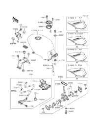 1996 Kawasaki NINJA 500 (EX500-D3) Fuel Tank (Ex500-D3/D4
