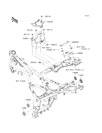 2012 Kawasaki NINJA 250R (EX250JCFA) Frame Fittings | Babbitts
