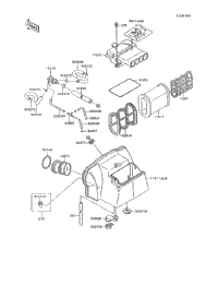 ジェイン　エア 1995 Kawasaki NINJA 600R (ZX600-C8) Air Cleaner | Babbitts