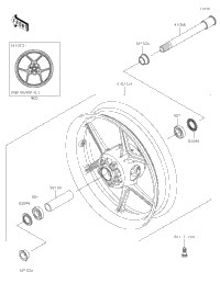 2022 Kawasaki Z H2 (ZR1000KNFAN) Front Wheel | MRCycles