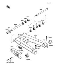 1989 Kawasaki NINJA ZX-10 (ZX1000-B2) Swingarm | Babbitts Kawasaki