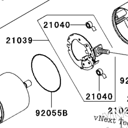 1028出品 2004 Kawasaki NINJA ZX-10R (ZX1000-C1) Starter Motor | Babbitts