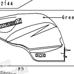 1995 Kawasaki NINJA ZX-6R (ZX600-F1) Fuel Tank (Zx600-F1