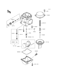 1994 Kawasaki NINJA 500 (EX500-D1) Carburetor Parts | Babbitts