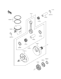 1992 Kawasaki KDX250 (KDX250-D2) Crankshaft/Piston | Babbitts