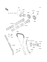 2012 Kawasaki NINJA ZX-10R (ZX1000JCF) Camshaft(S)/Tensioner