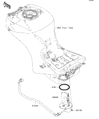 2007 Kawasaki NINJA ZX-14 (ZX1400A7F) Fuel Pump | Babbitts