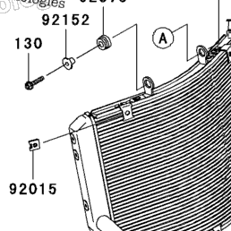 2008 Kawasaki NINJA ZX-6R (ZX600P8F) Radiator | Babbitts Kawasaki