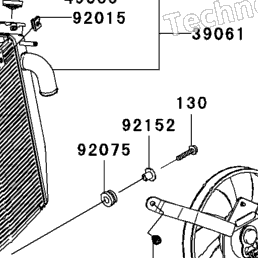 2007 Kawasaki NINJA ZX-6R (ZX600P7F) Radiator | Babbitts Kawasaki