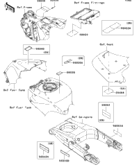 2007 Kawasaki NINJA ZX-14 (ZX1400A7FA) Labels | PartsPitstop.com