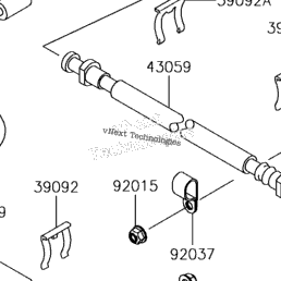 2017 Kawasaki MULE 4010 TRANS4X4 (KAF620RHF) Brake Piping