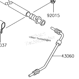 2017 Kawasaki MULE 4010 TRANS4X4 (KAF620RHF) Brake Piping